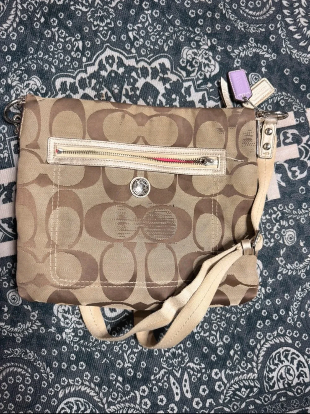 Coach crossbody tan